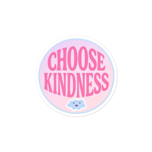 Circular sticker with 'CHOOSE KINDNESS' text